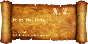 Must Melinda névjegykártya
