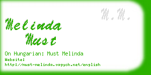 melinda must business card